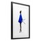 Stupell Industries Girl In Blue Dress Silhouette Framed Print Under Glass, design by Simone Elum